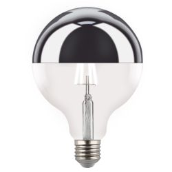 LED-G125-4W-4000K-E27-CL MIRROR-CHROME PLS02WH Лампа светодиодная. Форма шар. прозрачная колба с зеркальным отражателем. Серия Sky. Белый свет 4000K. Картон. ТМ Uniel