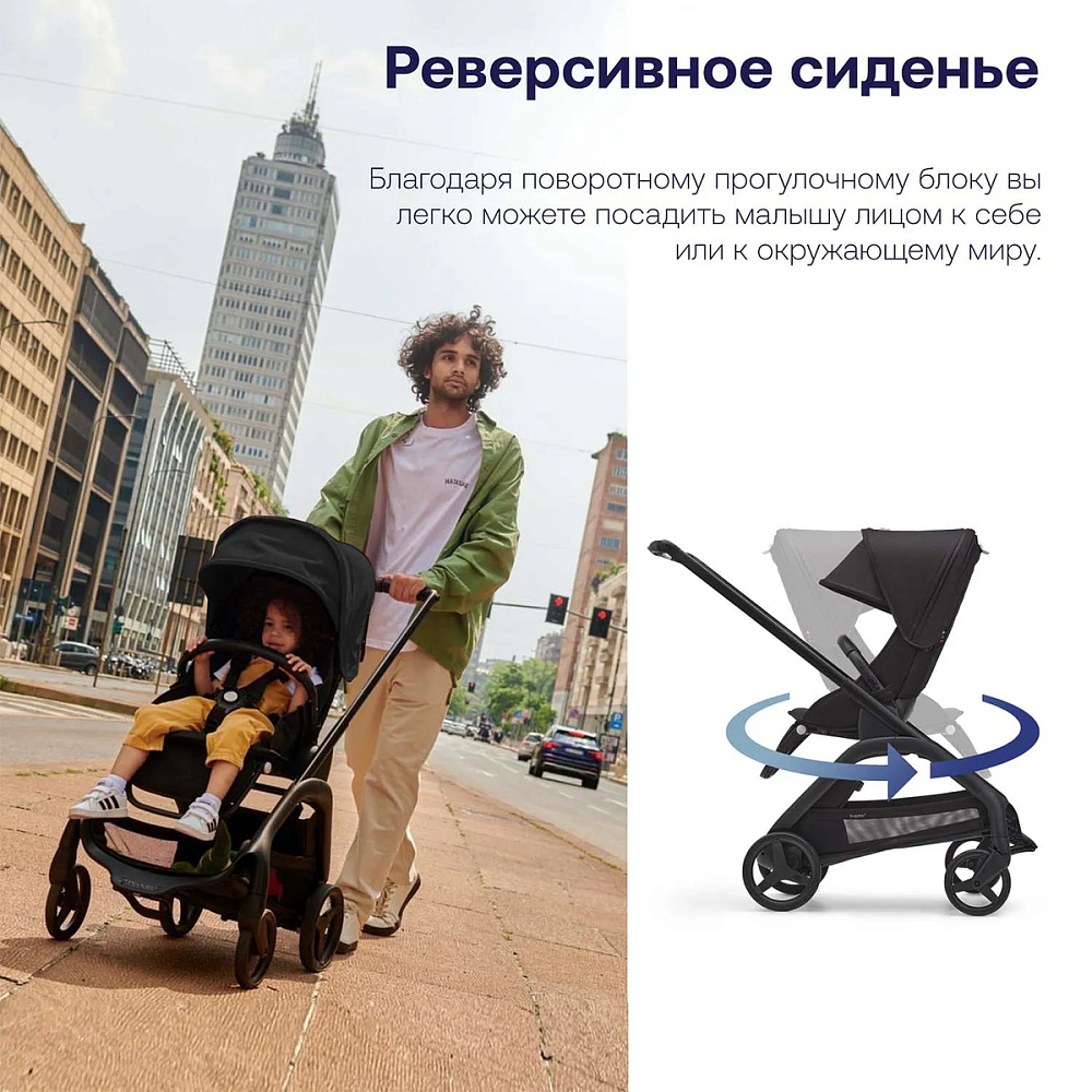 Прогулочная коляска Bugaboo Dragonfly complete Black/Midnight Black-Midnight Black