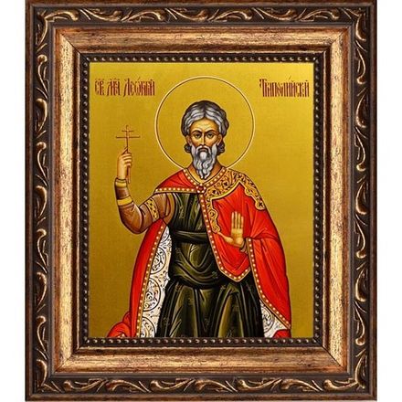 Леонтий Триполийский военачальник мученик. Икона на холсте.