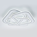 Потолочный светодиодный светильник 140Вт, 6113лм, 3000-6000K, Ra>80, плавная регулировка мощности, изменение цветовой температуры, ночник, пульт, металл/акрил, белый/черный