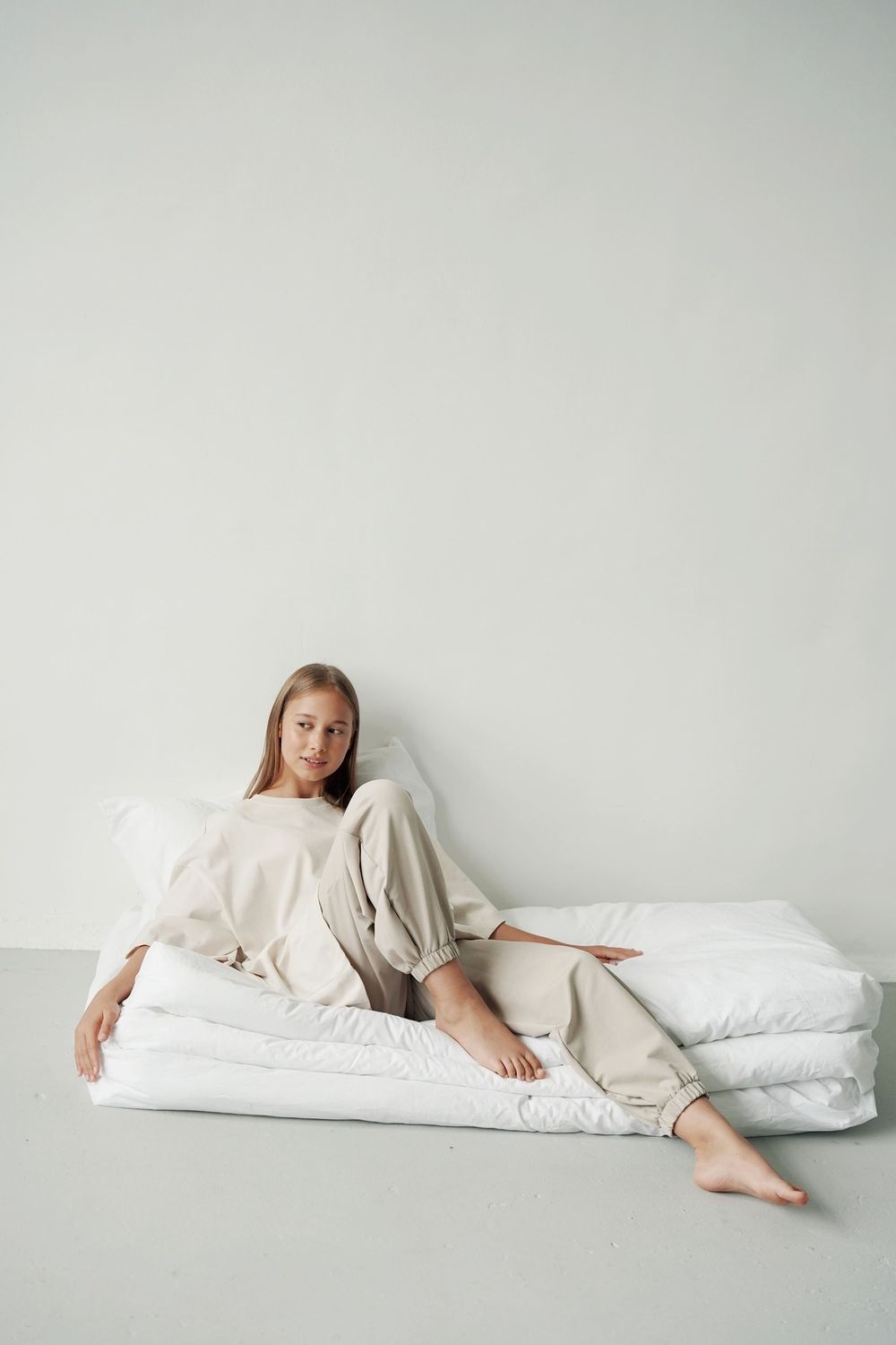 Просто джоггеры оверсайз "Какао перед сном" с имитацией подростковые