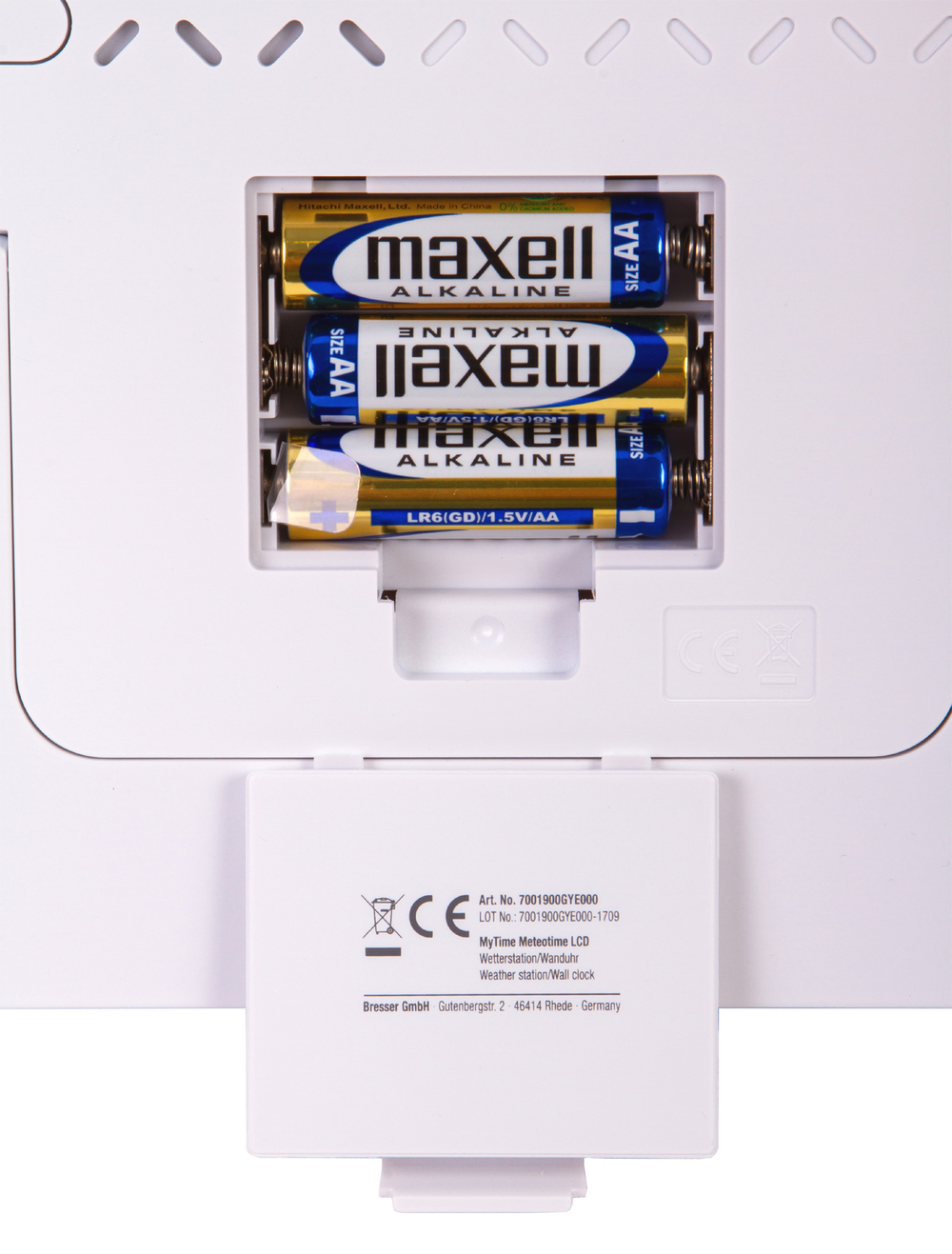 Часы настенные Bresser MyTime Meteotime LCD, белые