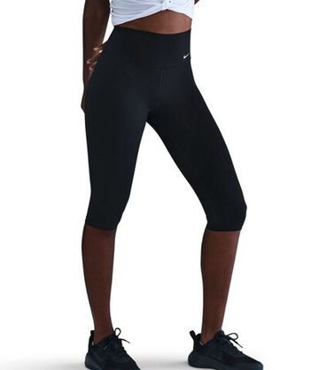 Женские леггинсы Nike One Upper Calf Length Tight - black/white