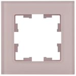 BRITE Рамка 1-местная РУ-1-2-Бр стекло розовый матовый IEK