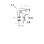 Штуцер FH90 D10 ORFS 11/16 - BSP 1/4