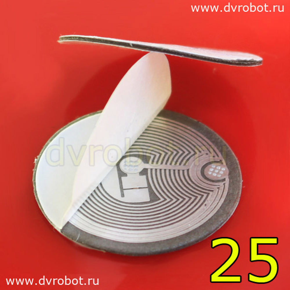 Метка NFC 13.56 MHz/25мм-пластик