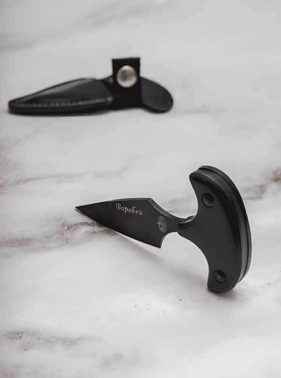 Тактический нож тычковый туристический Черный