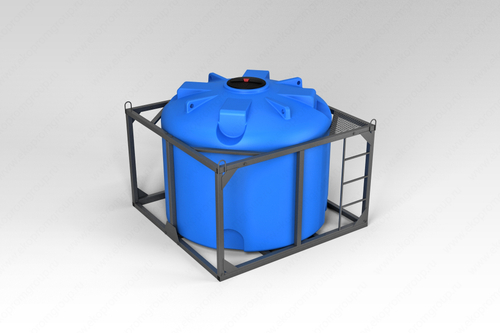 Емкость пищевая в обрешетке ЭкоПром TR 4500 л. вертикальная (215x215x178см;синий) - арт.555716
