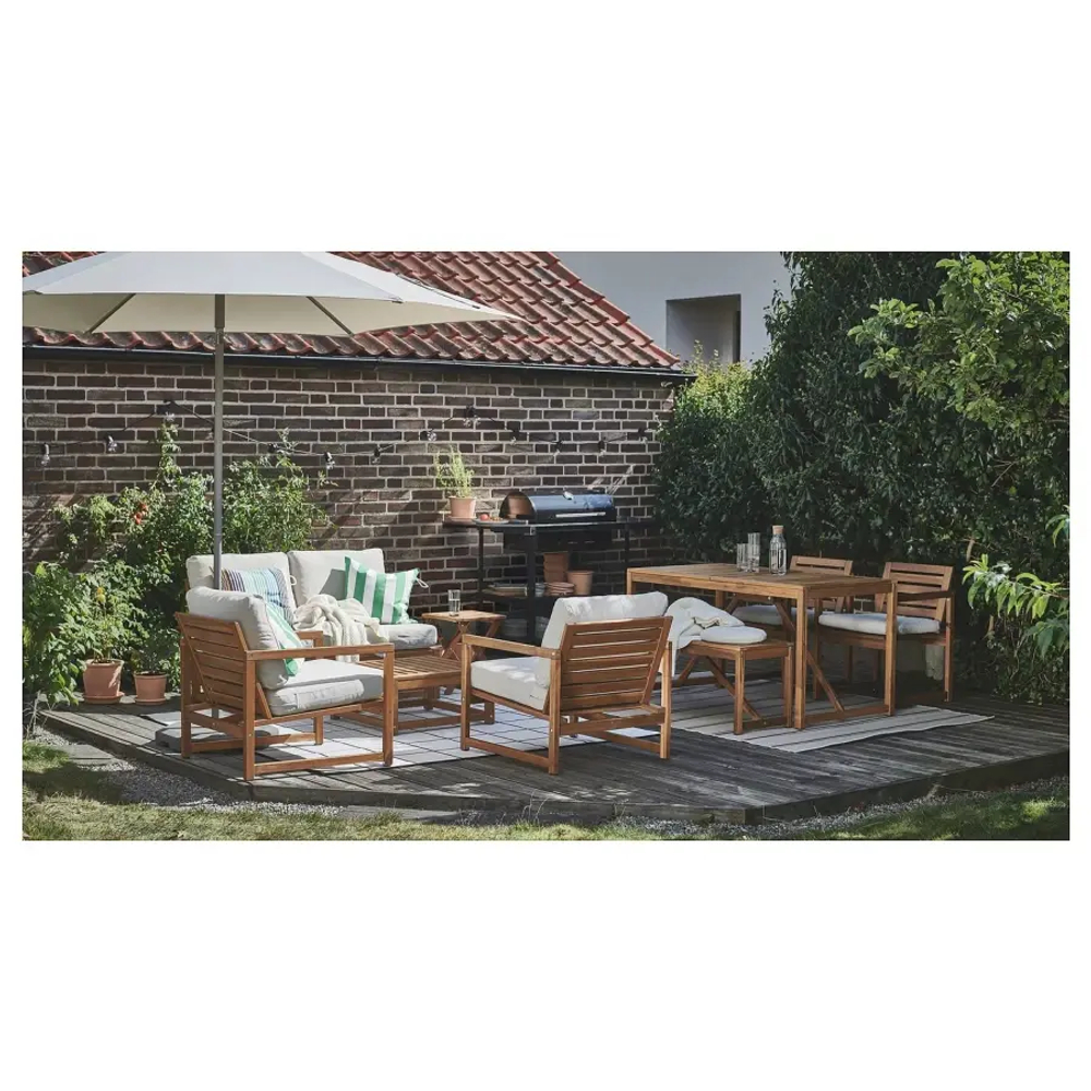 Кресло садовое - IKEA NÄMMARÖ/NAMMARO, 69х69 см, коричневый/светло-коричневый, НЭММАРО ИКЕА