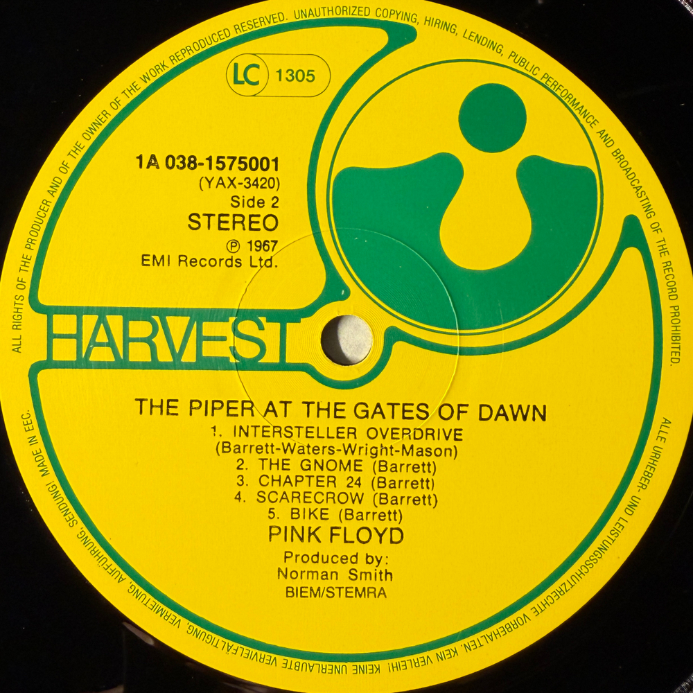 Pink Floyd ‎– The Piper At The Gates Of Dawn (Европа) Т