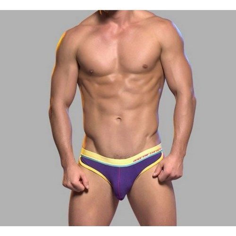 Мужские трусы брифы фиолетовые Retro Pop Reveal Andrew Christian Purple   AC9612