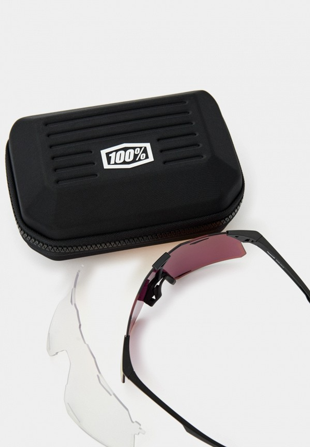 Спортивные очки 100% Hypercraft / Matte Black / HiPER Red Multilayer Mirror Lens