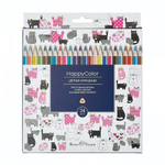 Карандаши 24 цв. "HappyColor", 6 видов (Bruno Visconti)