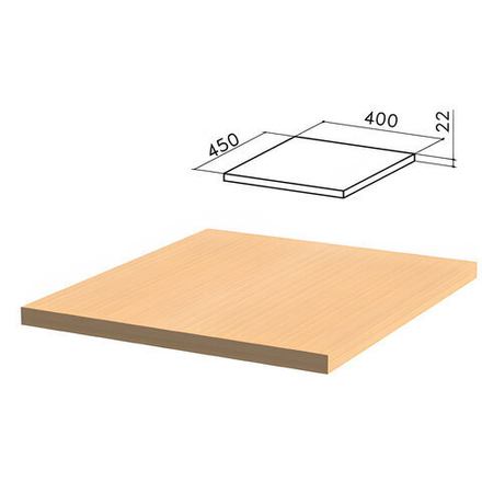 Крышка для тумбы приставной (код 640144) "Монолит", 400х450х22 мм, бук бавария, ТМ01.1