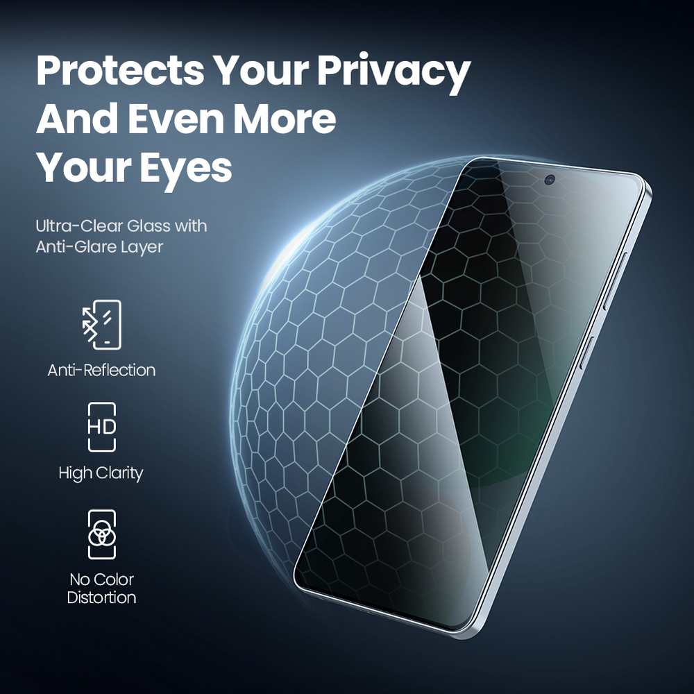 Стекло "Антишпион" от Nillkin для смартфона Samsung Galaxy S25 Edge, серия Guardian Privacy Tempered Glass Screen Proetector