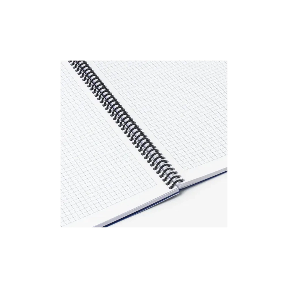 Тетрадь А-4 80л. клетка на спирали, обложка пластик синий, BRAUBERG Metropolis