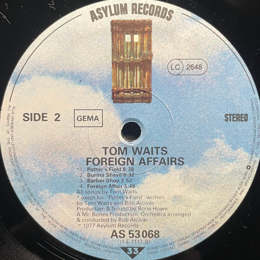 Tom Waits ‎– Foreign Affairs (Германия)