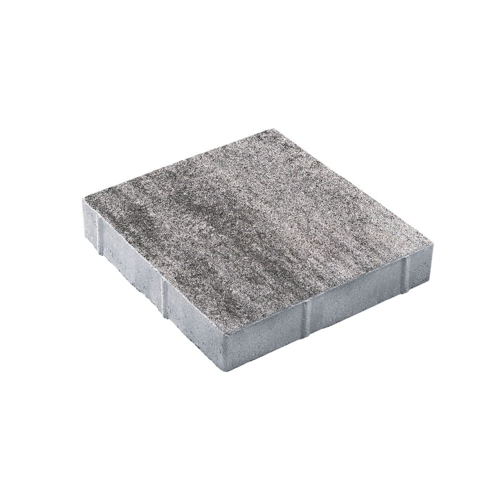 Тротуарная плитка КВАДРАТ 400х400 мм - Листопад гладкий Антрацит