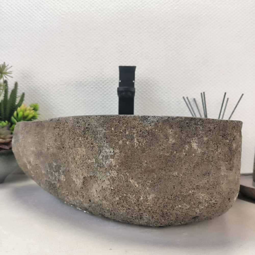 Раковина из речного камня RS-63684 (46*35*15) 0122