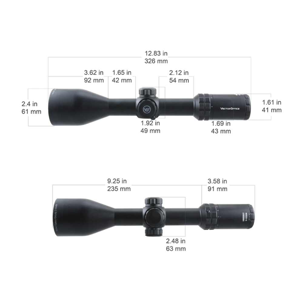 Оптический прицел Vector Optics SFP Grizzly 3-12x56 ( Сетка German #1 / с подсветкой )