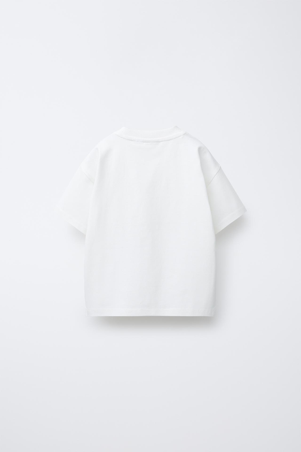 ZARA ФУТБОЛКА С ПРИНТОМ, БЕЛЫЙ