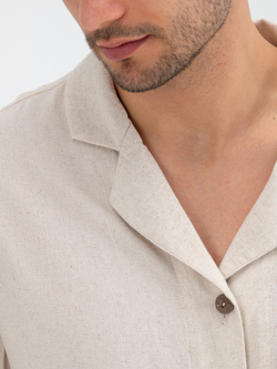 Костюм льняной с брюками. Песок