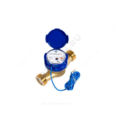 Счётчик х/в крыльчатый одноструйный Ду 25 Ру16 Qn=3,5 м3/ч 50С L=160мм резьба импульсный В/К ОСВХ ДГ1 Декаст 74-25-03