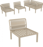 Модуль пластиковый для дивана Siesta Contract Portofino Lounge, бежевый