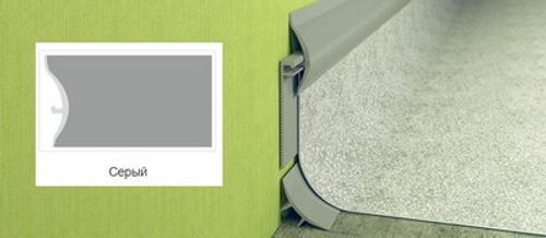 Каннелюрный профиль Серый для линолеума 3м