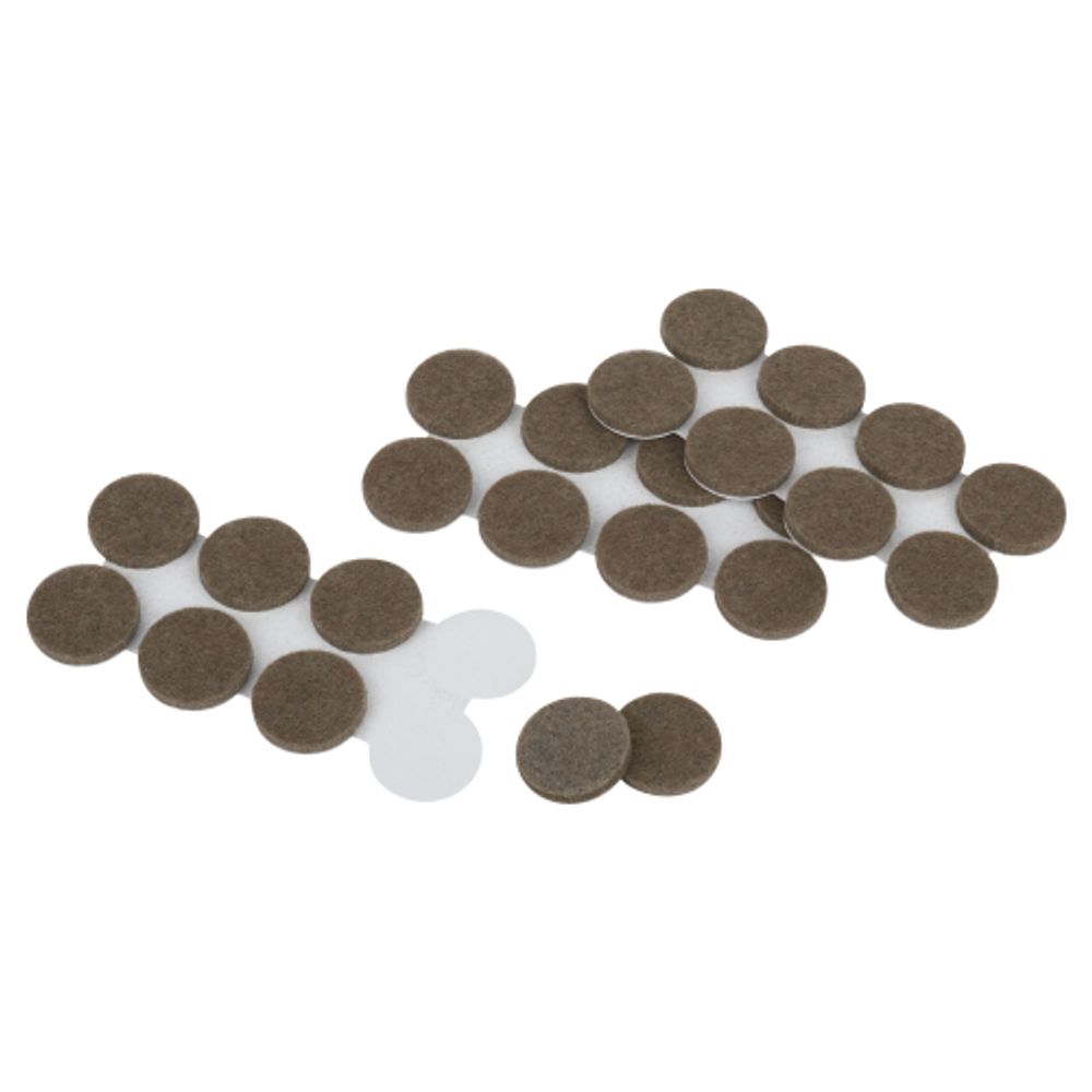 Накладки СИЛА SFELT-22D защитные фетровые самоклеящиеся круглые D22 мм 24 шт | Сила