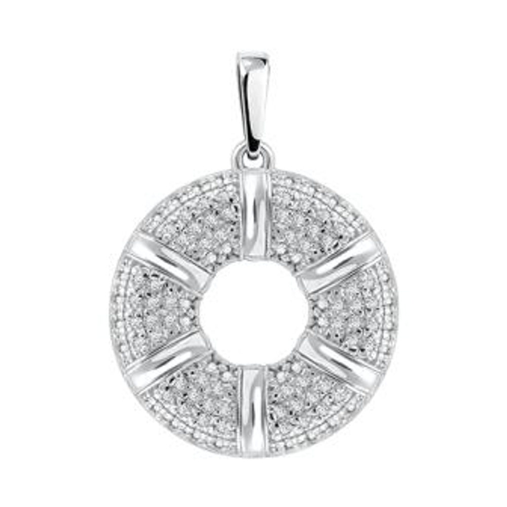 Подвеска из серебра с фианитами