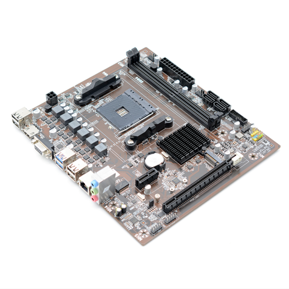 Материнская плата AFOX X470D4-MA-V2, SocketAM4, mATX, Retail, 2xDDR4, PCIe3.0, 1xM.2, GLAN, 6xUSB2, 4xUSB3, VGA, HDMI