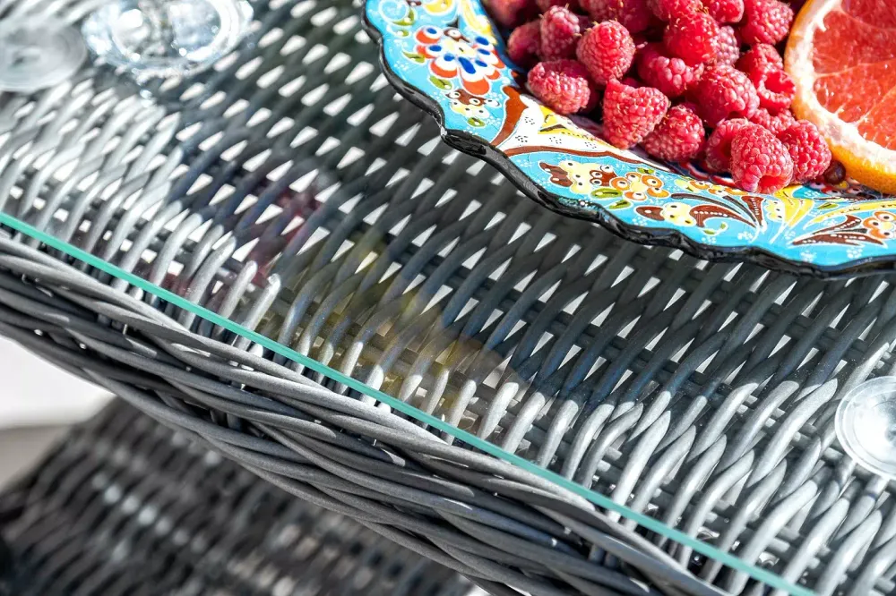 "Толедо" лаунж-зона из искусственного ротанга, цвет графит