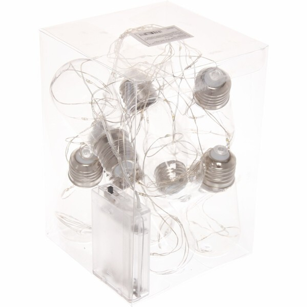 Гирлянда на батарейках 4 м, 100 ламп LED с насадками «Сосуд» 10 шт., Мультицвет (батарейки АА)