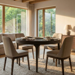 Стол круглый раскладной Bellini (120+40), шпон