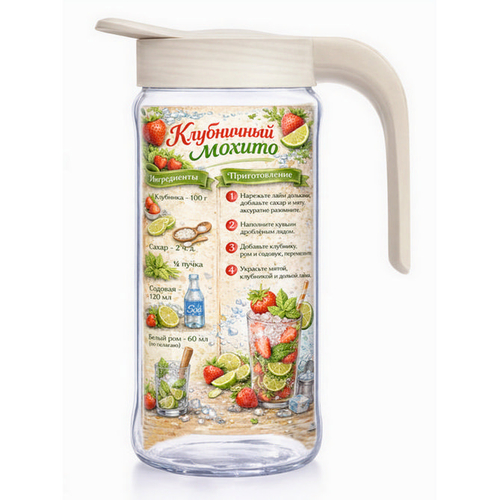 Кувшин с праздничной вставкой "с 8 Марта" (+рецепт)