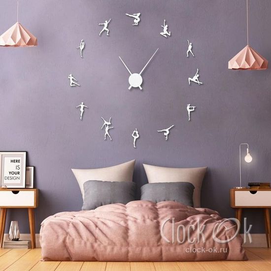 Настенные 3D часы Художественная гимнастика