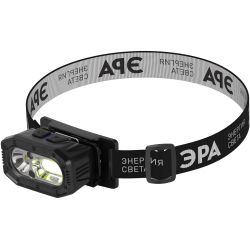 Фонарь налобный светодиодный ЭРА GA-814 аккумуляторный 5 Вт COB + 5 Вт LED 5 режимов сенсорное управление