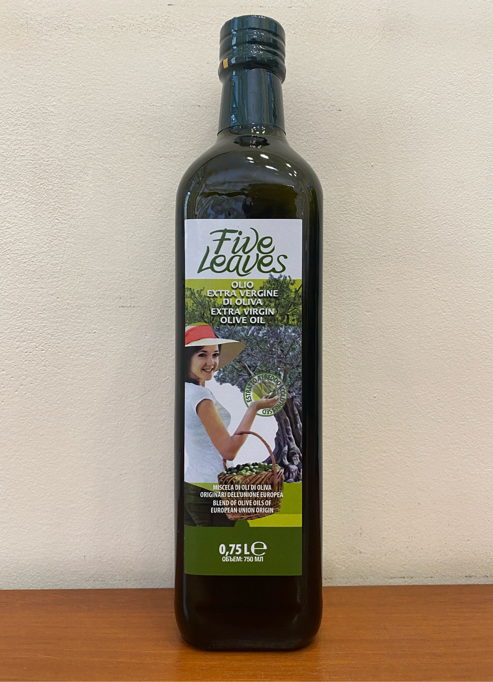 Оливковое масло CARMELA di CARO Five Leaves Extra Virgin, 0.75 литр, Италия