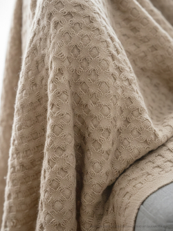 Плед-покрывало из хлопка Mia Waffle, цвет Бежевый