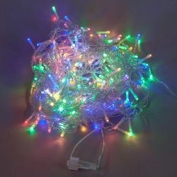 ULD-B12006-195-TTK MULTI-2 IP44 Бахрома светодиодная с эффектом мерцания. 12м. Соединяемая. 195 светодиодов. Красный. желтый. синий. зеленый. белый свет. Провод прозрачный. ТМ Uniel