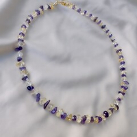 Чокер "Слияние света" с аметистом и цитрином