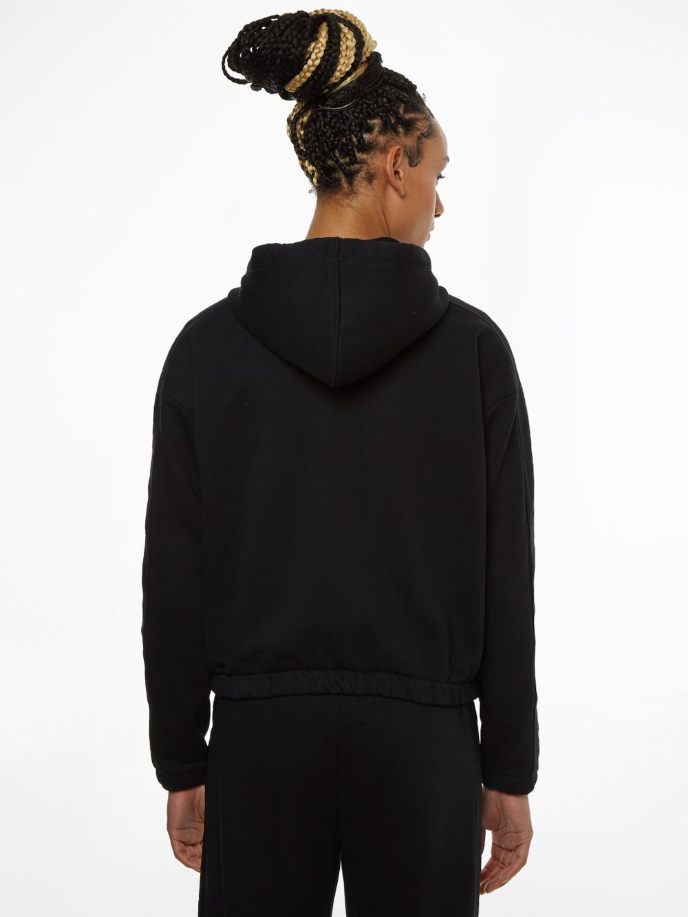 Женская Кофта теннисная Tommy Hilfiger Relaxed Branded Zip Up Hoodie - черный