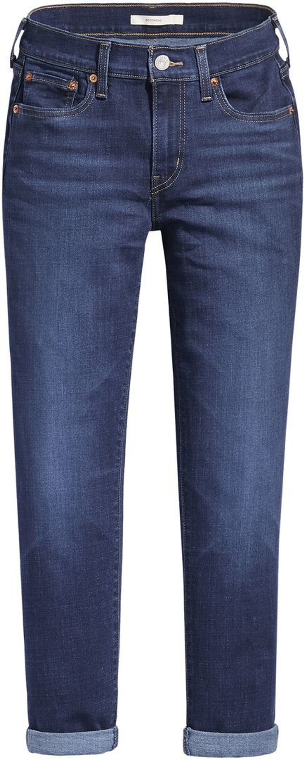Джинсы Levis Levi's Original MID RISE BOYFRIEND DARK INDIGO - WORN IN синий