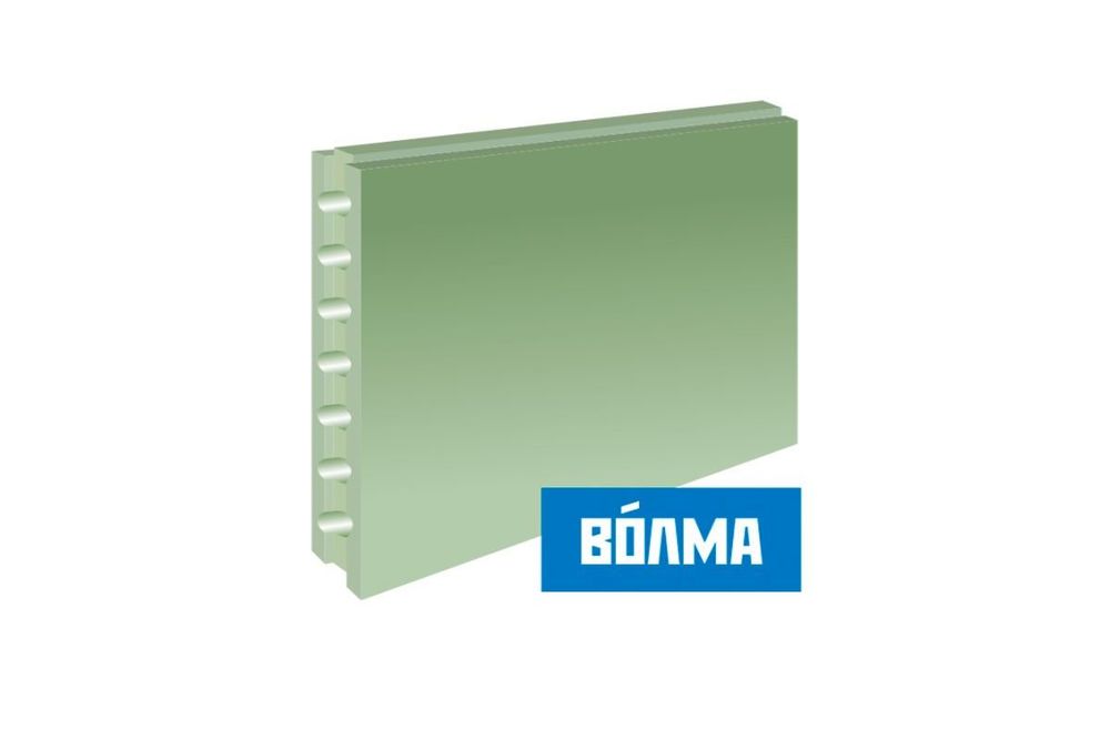 Пазо-гребневая плита влагостойкая (пустотелая) 667*500*80 Волма