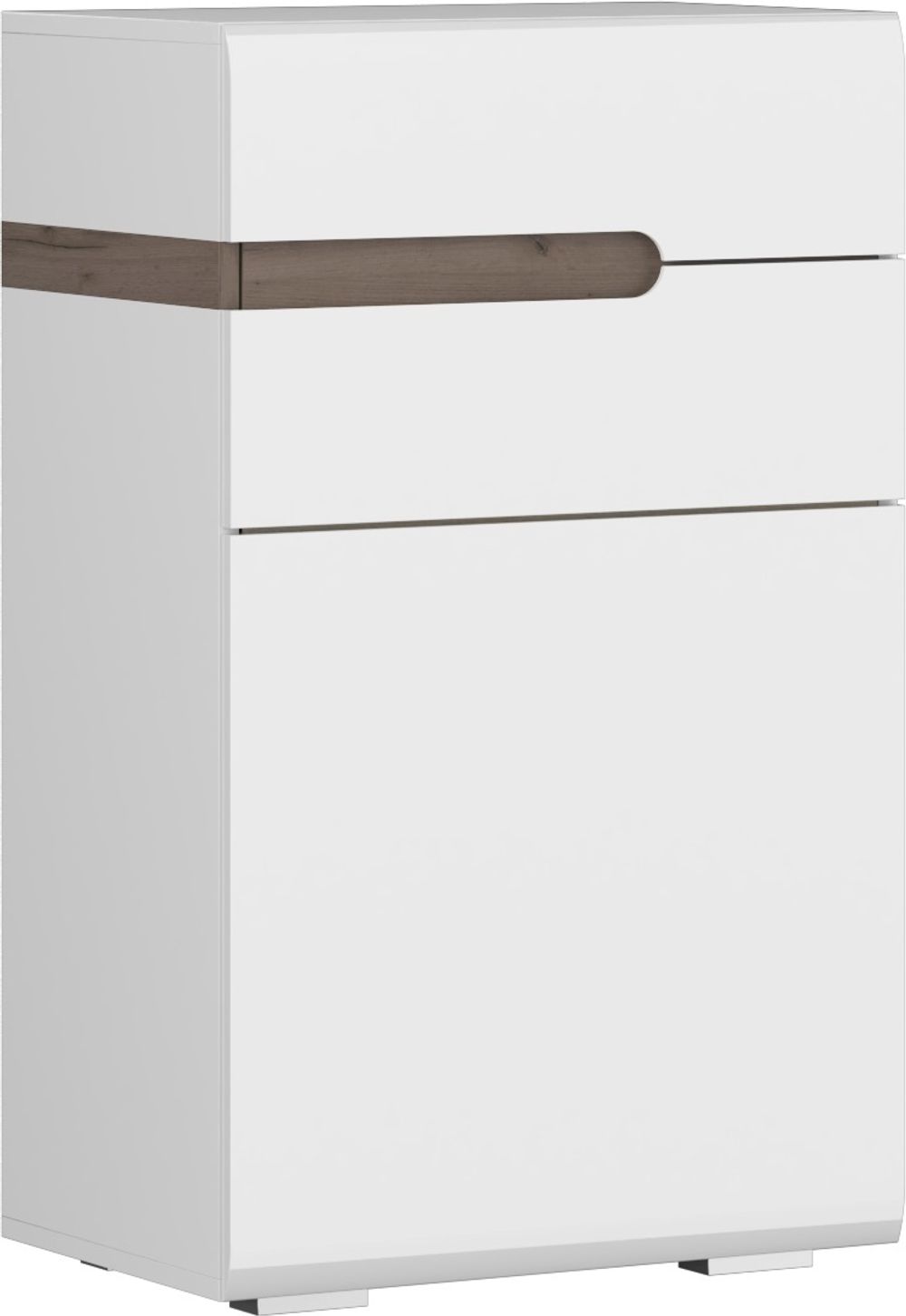 Коллекция Ультра Тумба для обуви Белый/Белый гл. (набор)