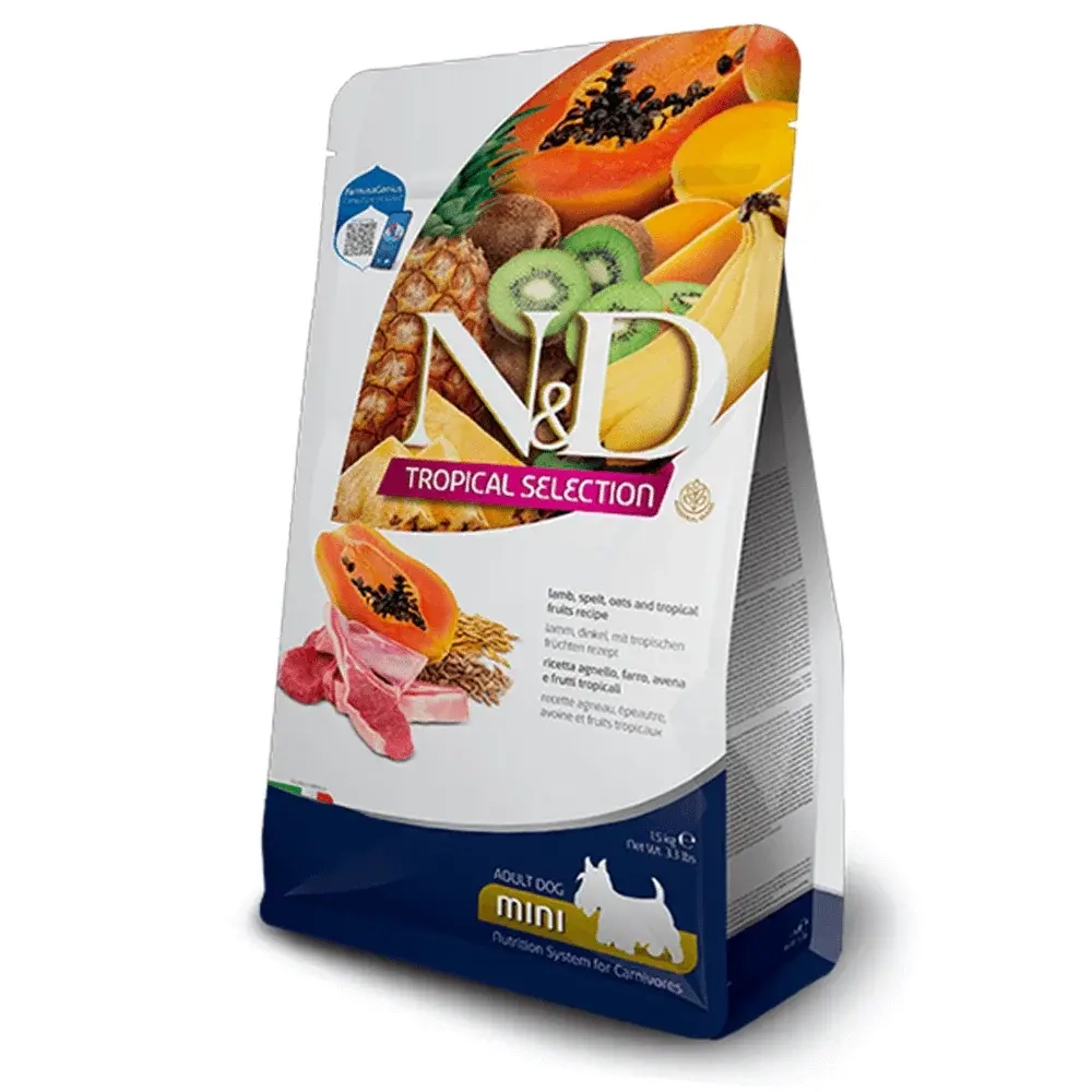 Сухой корм N&D Tropical Selection Lamb & Blueberry Adult Mini для собак маленьких пород