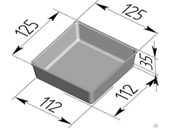 Форма для выпечки хлеба 125х125х35 мм