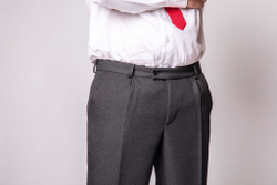 Брюки мужские классические классика строгие офисные офис теплые толстые утепленные костюмные костюмка серые темно-серые прямые нарядные зимние шерсть великан гигант большой шерстяныеразмер 62 124