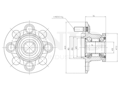 Ступица задняя (с ABS) UNIO HUB-20243